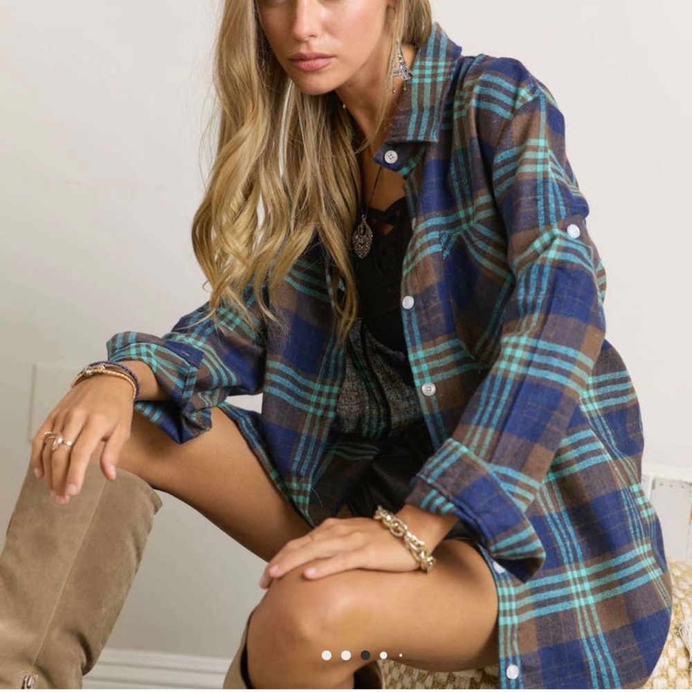 Oversized button down flannel